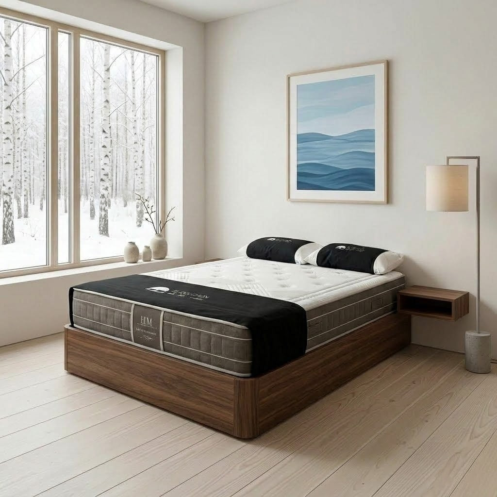 PACK COLCHON MAJESTIC + CANAPE DE MADERA